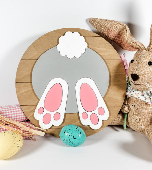 Bunny Butt Shiplap Sign