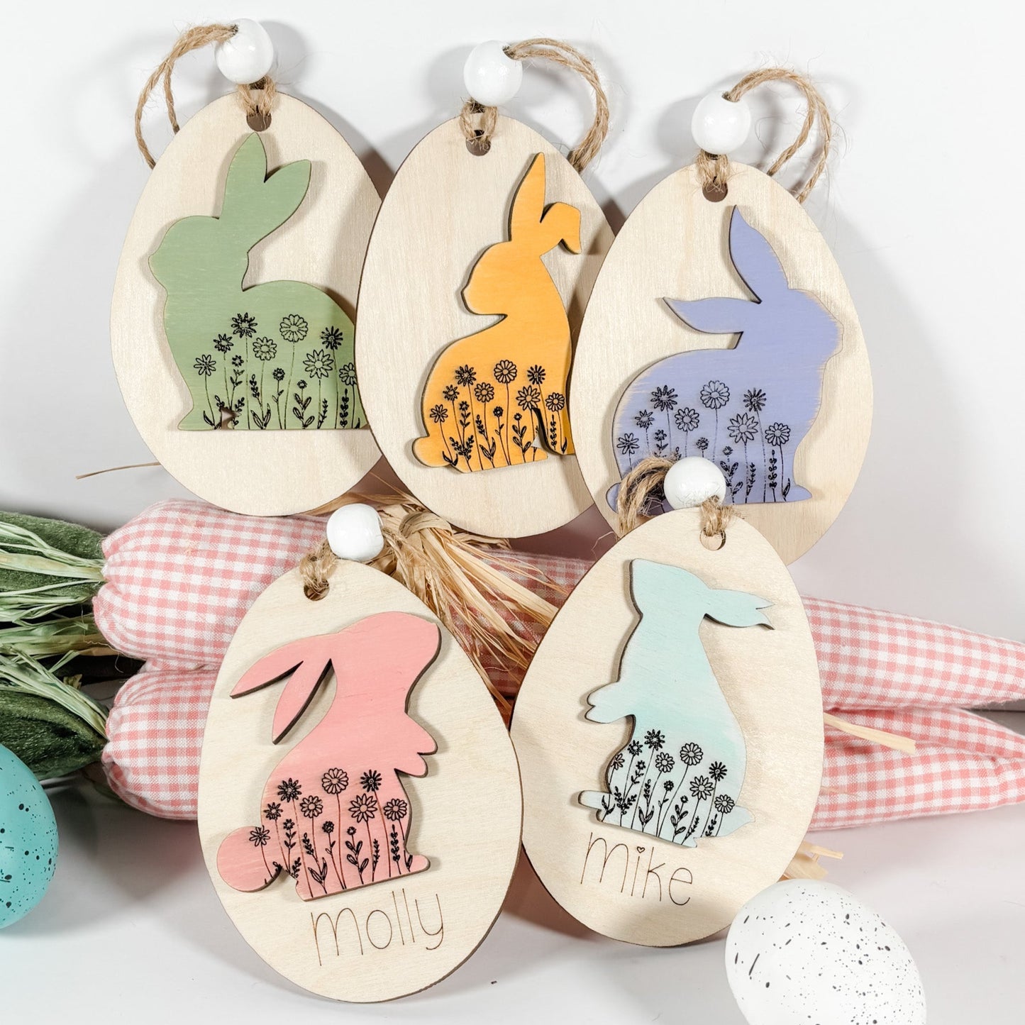 Garden Bunny Easter Tag