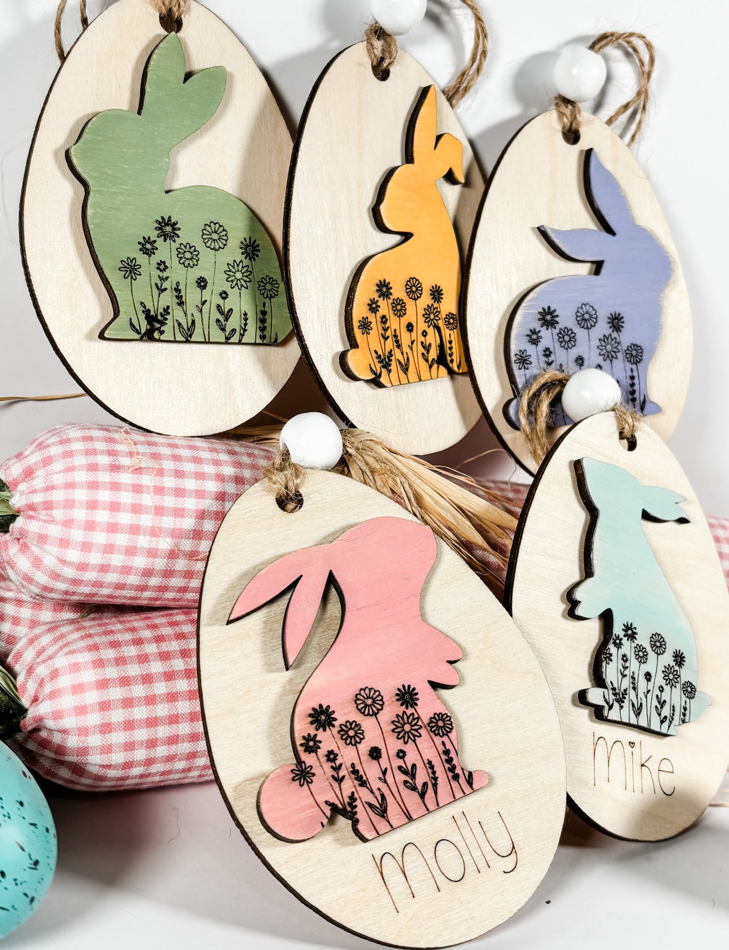 Garden Bunny Easter Tag