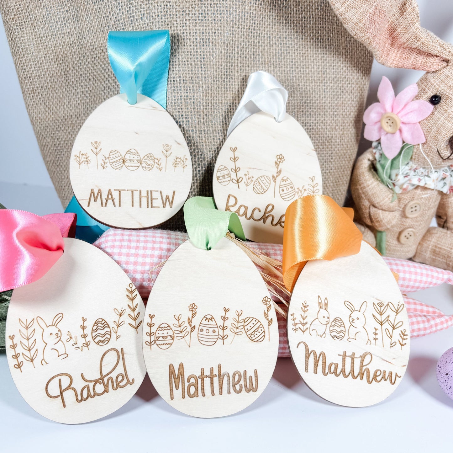 Easter Basket Egg Name Tag