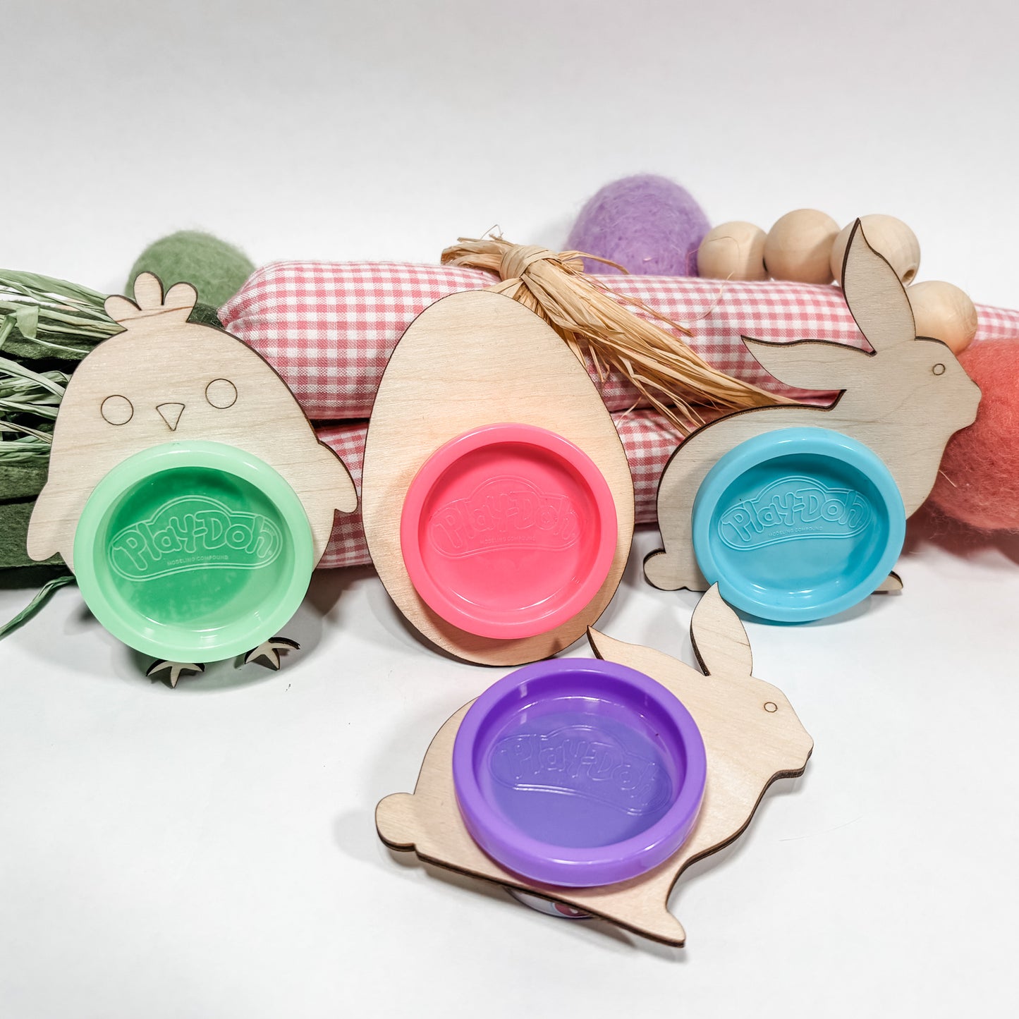 Easter Bunny Play Dough Holders