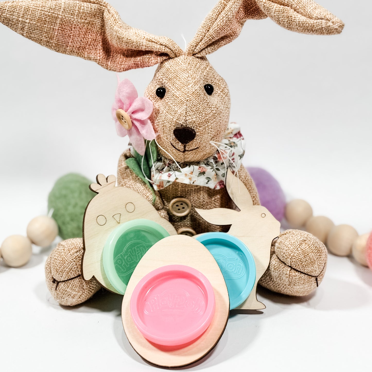 Easter Bunny Play Dough Holders