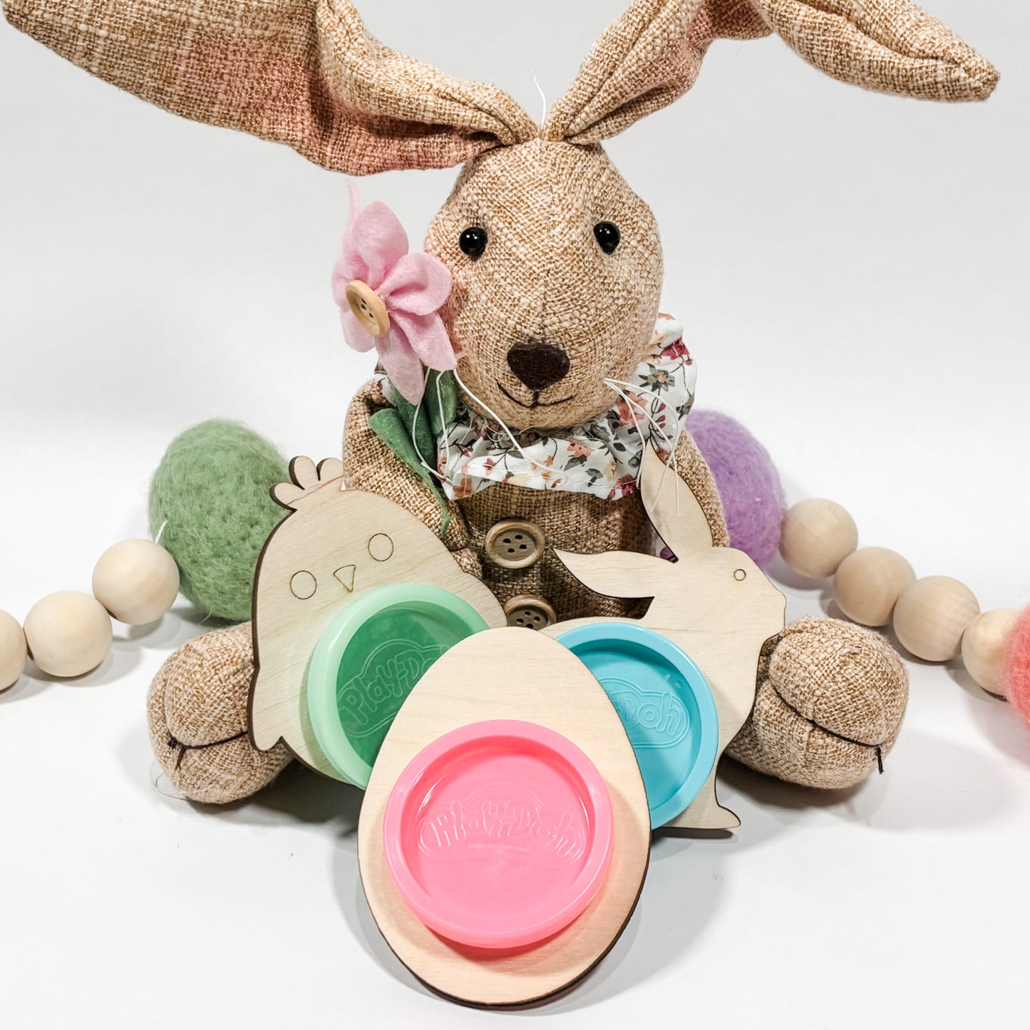 Easter Bunny Play Dough Holders